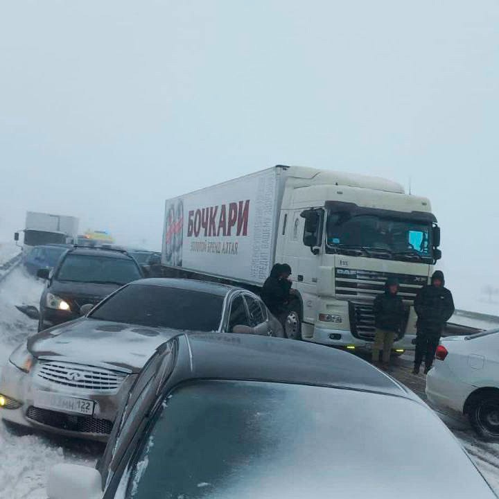 Массированное ДТП на трассе Барнаул-Бийск