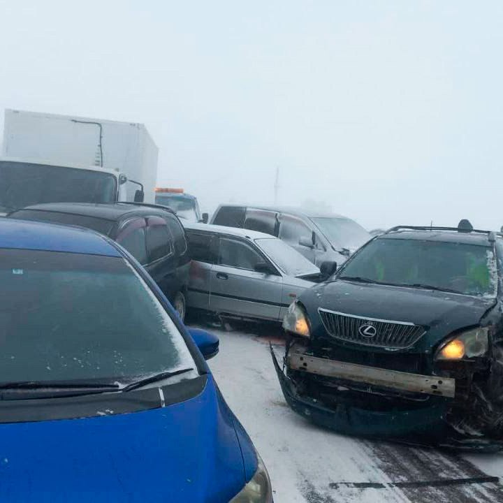 Массированное ДТП на трассе Барнаул-Бийск