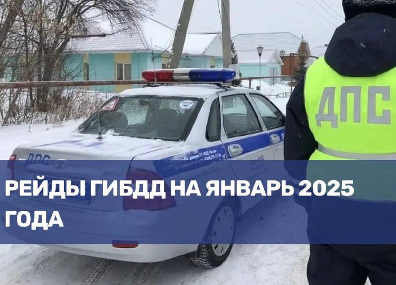 План рейдов ГИБДД на январь 2025 года