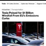 Tesla получит миллиард евро от конкурентов с ДВС