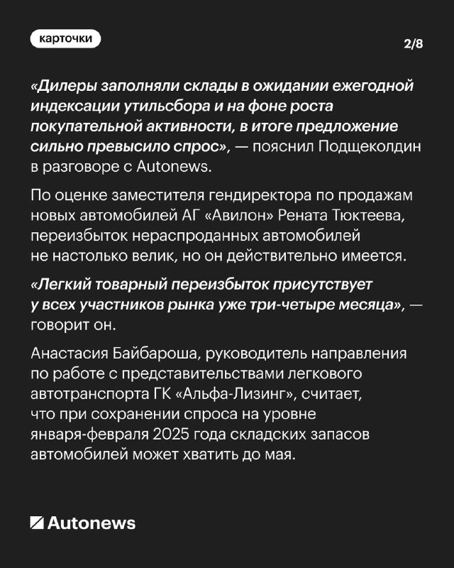Перспективы цен на автомобили в марте 2025 года