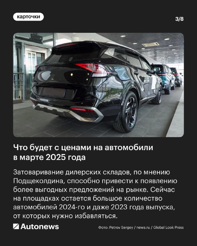 Перспективы цен на автомобили в марте 2025 года