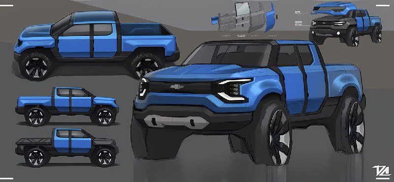 Новые дизайнерские наброски компактного пикапа Chevrolet от GM