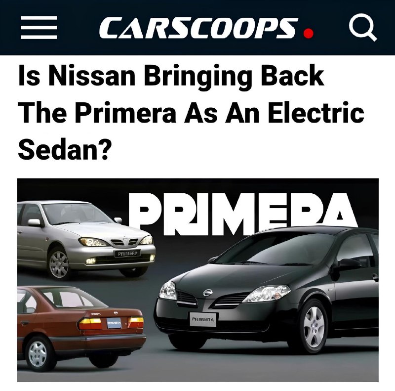 Nissan планирует запуск электромобиля под именем Primera