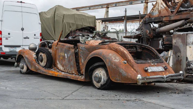 Продажа сгоревшего кабриолета Hispano Suiza за рекордную цену
