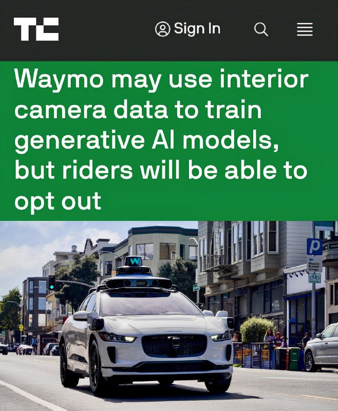 Waymo планирует продажу данных с камер своих автомобилей