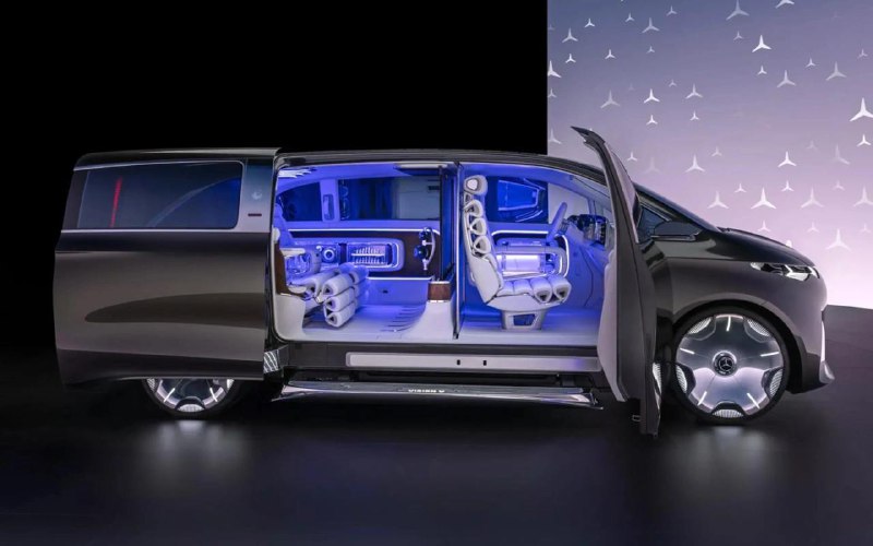Mercedes представил концептуальный минивэн Vision V с инновационным интерьером