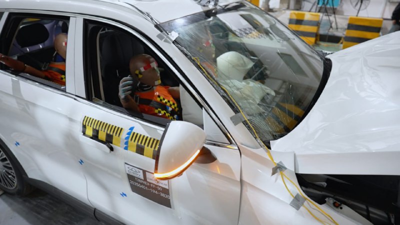 Chery Tiggo 9 успешно прошёл фронтальный краш-тест по стандартам Euro NCAP