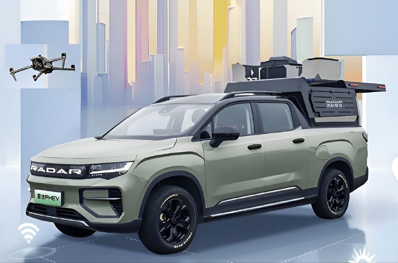 Geely представила новый гибридный пикап Radar с встроенными дронами и инновационными возможностями