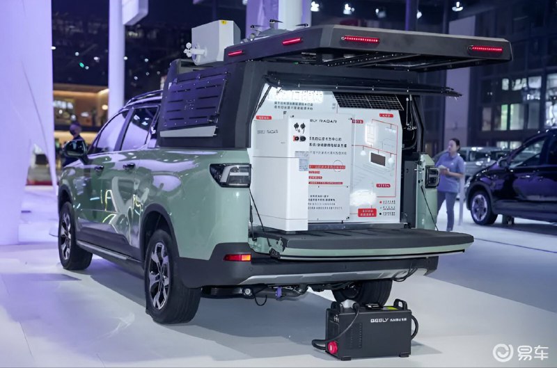 Geely представила новый гибридный пикап Radar с встроенными дронами и инновационными возможностями