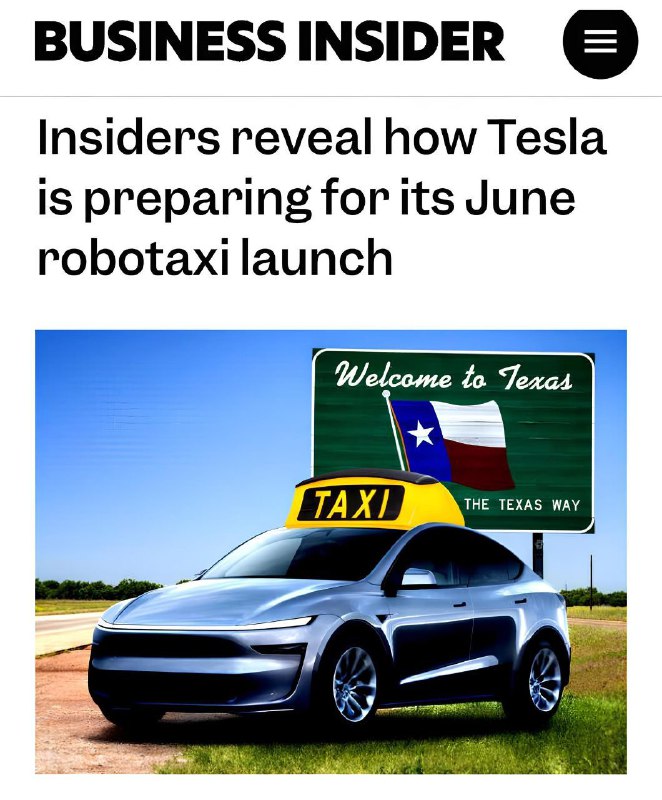 Tesla готовит запуск роботакси в Техасе уже в июне