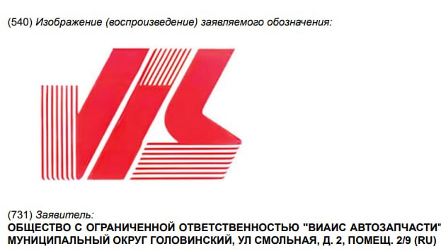 Российская компания из Москвы попыталась зарегистрировать товарный знак VIS, связанный с брендом АВТОВАЗ