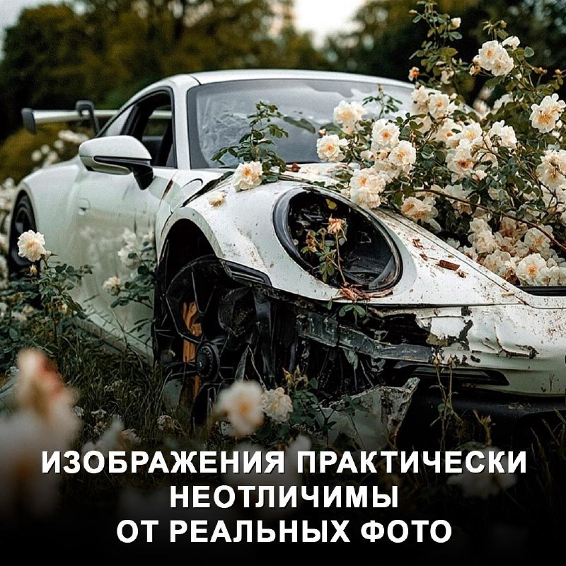 Печальная красота в немецкой сельской местности: брошенный Porsche и искусственный интеллект