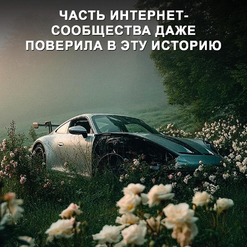 Печальная красота в немецкой сельской местности: брошенный Porsche и искусственный интеллект