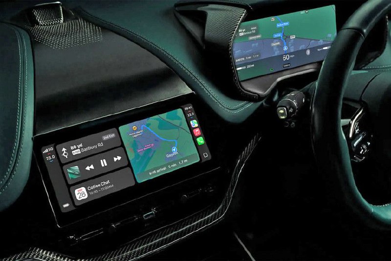 Aston Martin первыми внедряет обновлённую систему Apple CarPlay Ultra