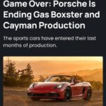 Porsche завершает выпуск бензиновых моделей Boxster и Cayman, переходя на электромобили