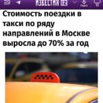 Рост цен на такси в Москве: причины и последствия