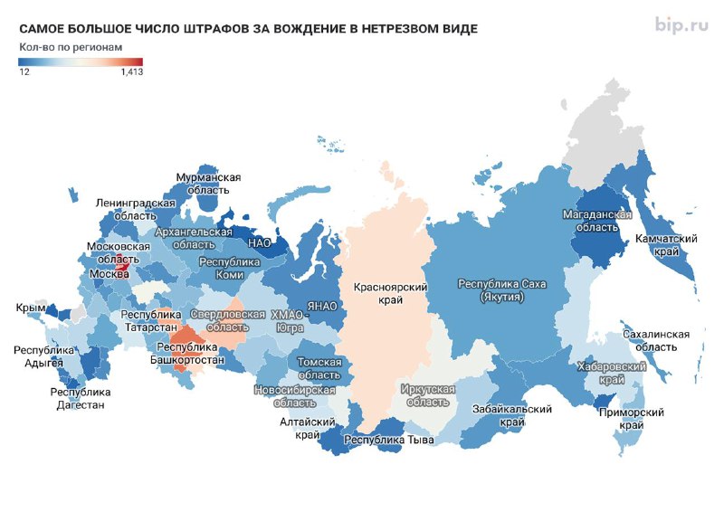 Регионы России с наибольшим количеством грубых нарушений водителями Регионы России с наибольшим количеством грубых нарушений водителями