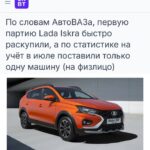 Недостаточные запуски новой модели Lada Iskra и сложности с приобретением