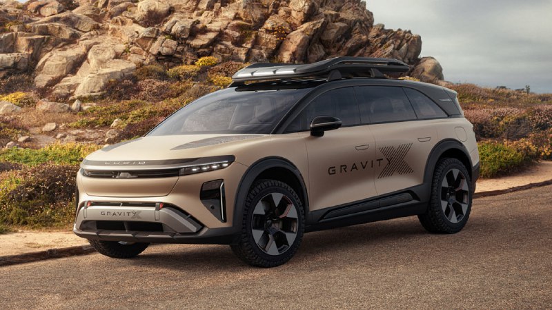 Lucid представляет внедорожную версию электрокроссовера Gravity на выставке Pebble Beach Lucid представляет внедорожную версию электрокроссовера Gravity на выставке Pebble Beach