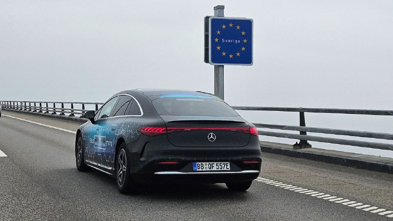 Электрический Mercedes-Benz преодолел три страны на одном заряде благодаря твердотельной батарее