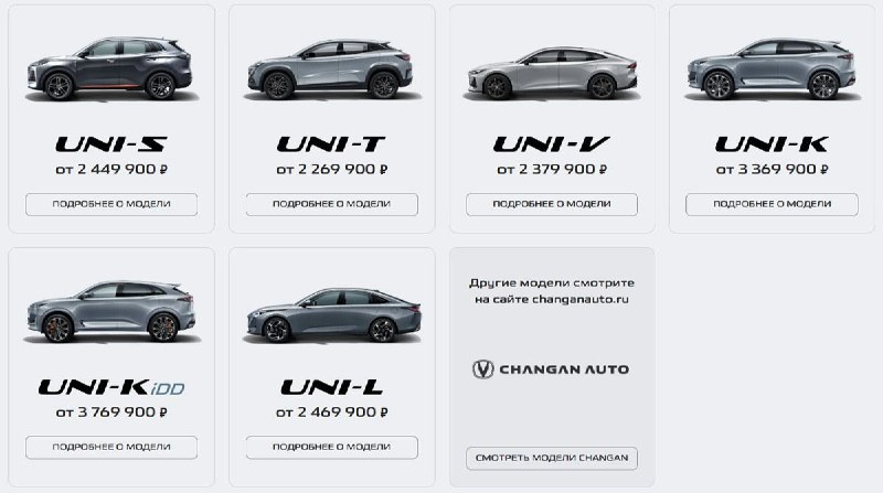 Changan запускает отдельный бренд Uni для российского рынка Changan запускает отдельный бренд Uni для российского рынка