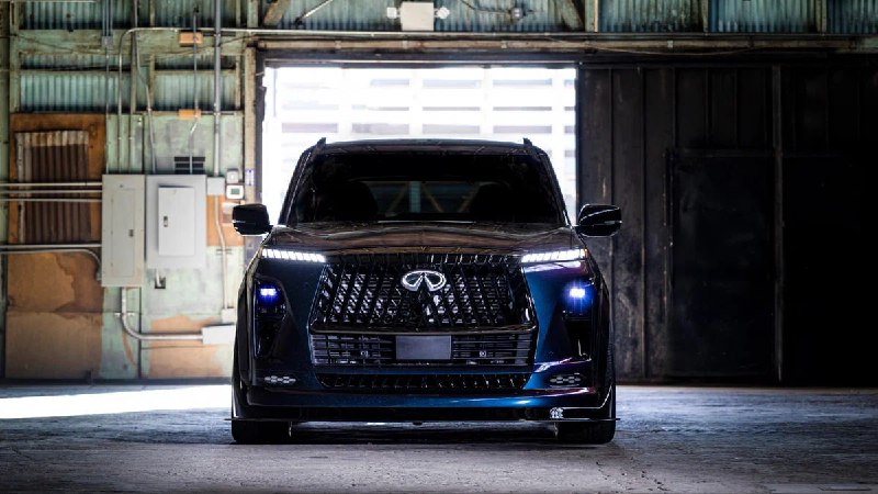 Infiniti QX80 получил мотор от Nissan GT-R мощностью 1000 л.с.Специальная модификация внедорожника была подготовлена для участия в выставке тюнинга SEMA.