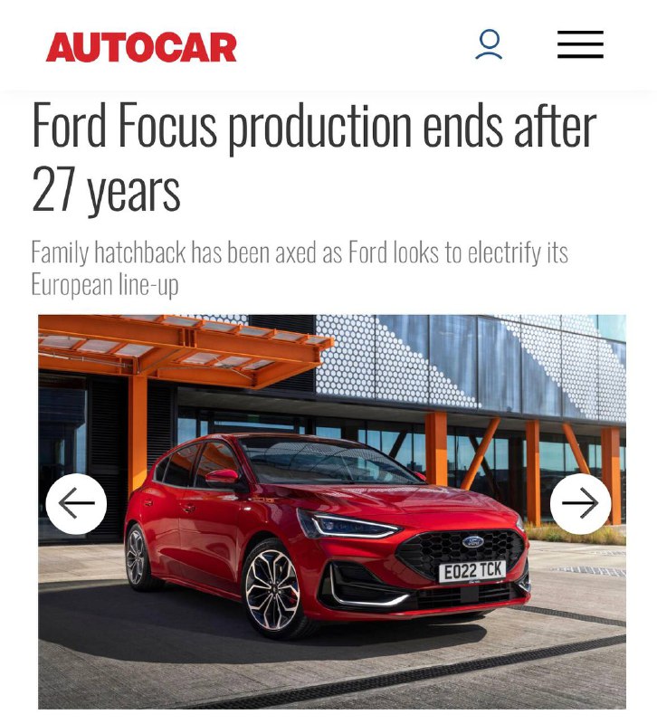 Последний Ford Focus сошёл с производства: эпоха классических моделей завершается Последний Ford Focus сошёл с производства: эпоха классических моделей завершается