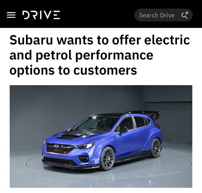 Subaru предлагает фанатам выбрать будущий спортивный автомобіль с гибридной или электрической технологией