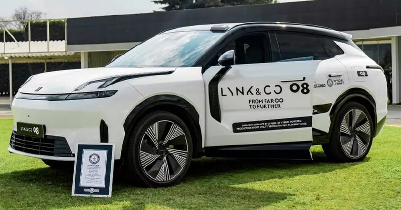 Рекорд дальности для гибридного автомобиля Lynk & Co 08 Рекорд дальности для гибридного автомобиля Lynk & Co 08