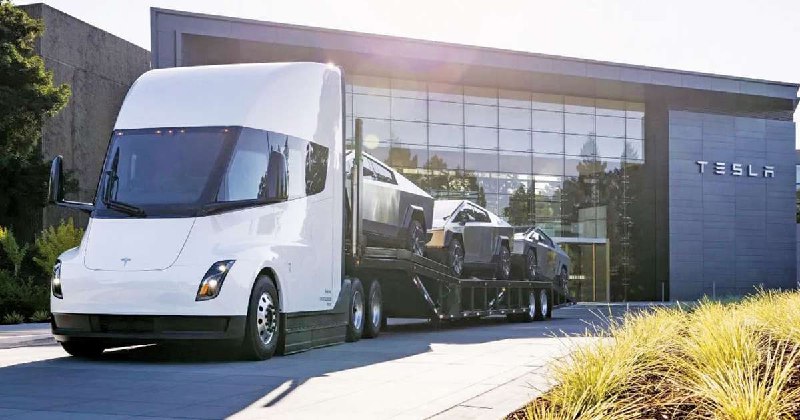 Массовое производство электрифицированных грузовых автомобилей Tesla Semi Массовое производство электрифицированных грузовых автомобилей Tesla Semi