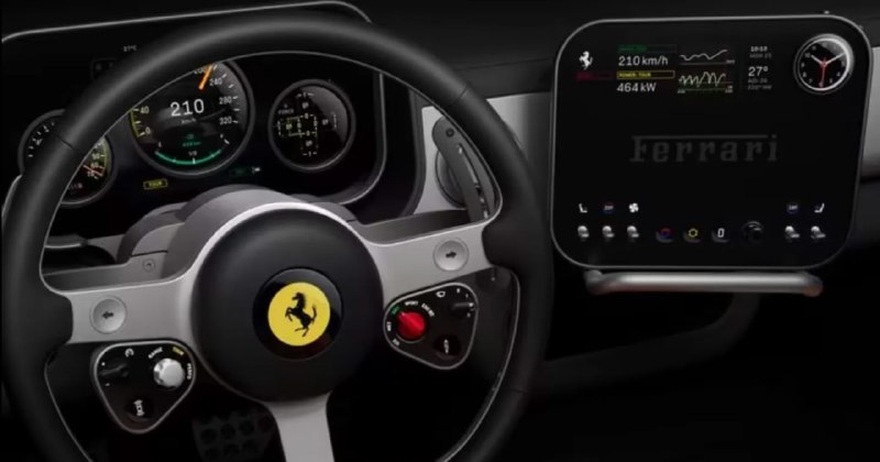 Ferrari представила интерьер своего первого электромобиля Luce Ferrari представила интерьер своего первого электромобиля Luce