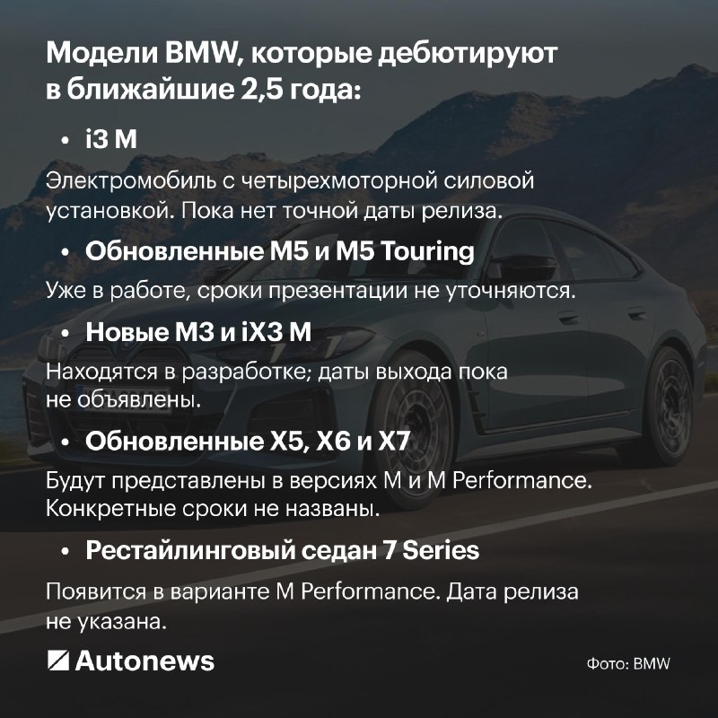 BMW M анонсирует масштабные обновления и новые модели в ближайшие годы BMW M анонсирует масштабные обновления и новые модели в ближайшие годы