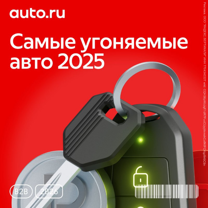 Изменения в структуре угонов автомобилей в России в 2025 году