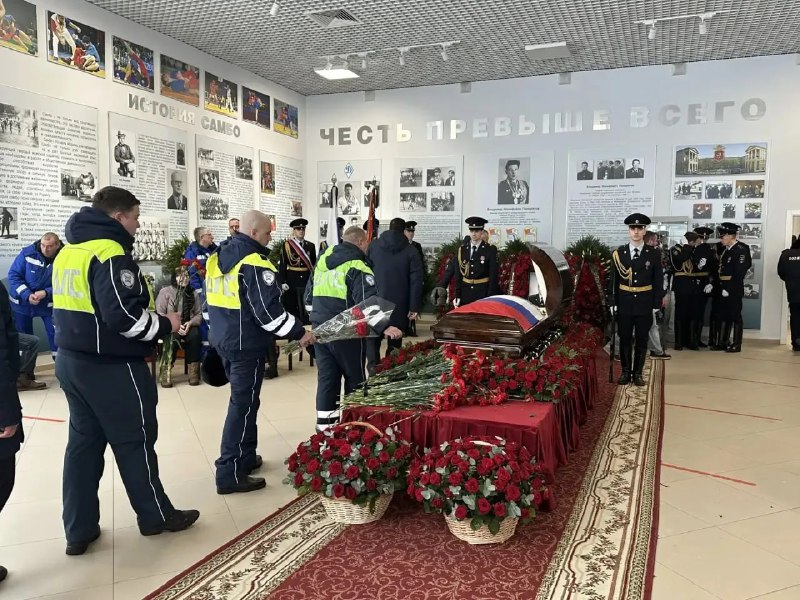 В Москве простились с полицейским, погибшим при исполнении служебных обязанностей