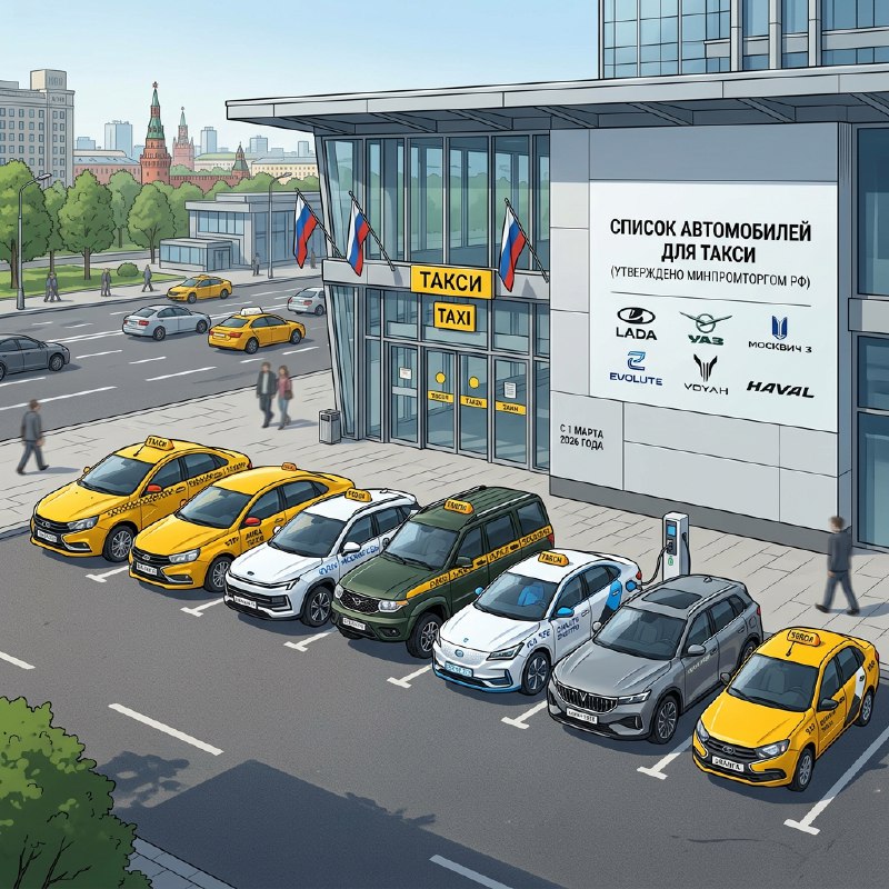Минпромторг России опубликовал список разрешённых автомобилей для такси с 2026 года Минпромторг России опубликовал список разрешённых автомобилей для такси с 2026 года