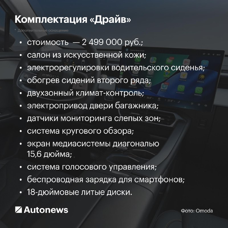 Объявлены цены и комплектации обновленного Omoda C5 Объявлены цены и комплектации обновленного Omoda C5