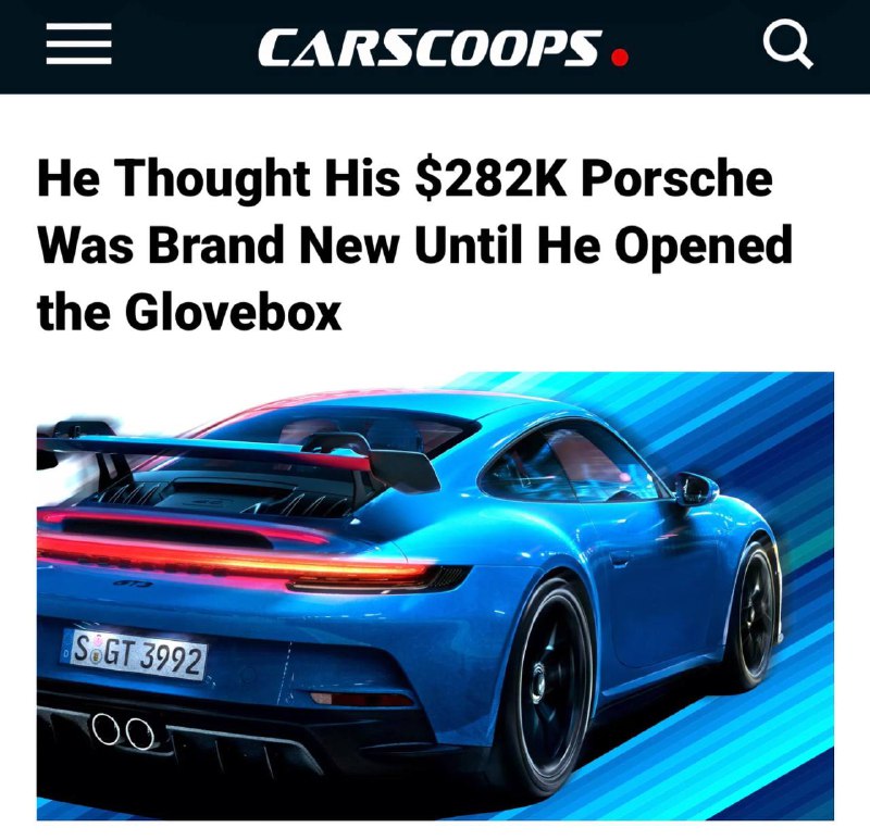 Флоридаец купил почти новый Porsche 911 GT3 за крупные деньги и обнаружил, что это учебный макет Флоридаец купил почти новый Porsche 911 GT3 за крупные деньги и обнаружил, что это учебный макет