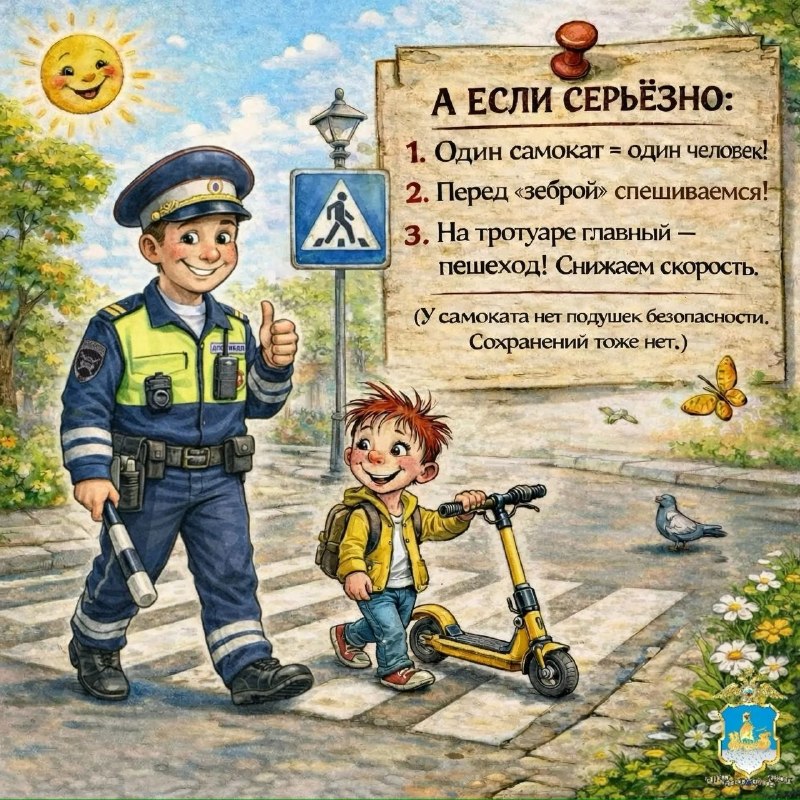 Вредные советы и правила безопасного катания на электросамокатах