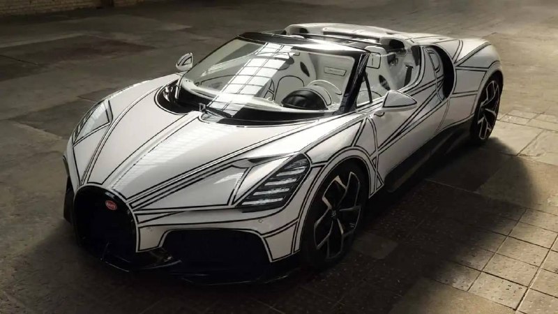 Bugatti представил уникальный гиперкар W16 Mistral Blanc Éternel с фарфоровыми вставками
