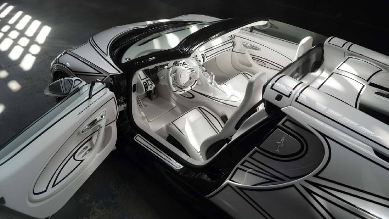 Bugatti представил уникальный гиперкар W16 Mistral Blanc Éternel с фарфоровыми вставками