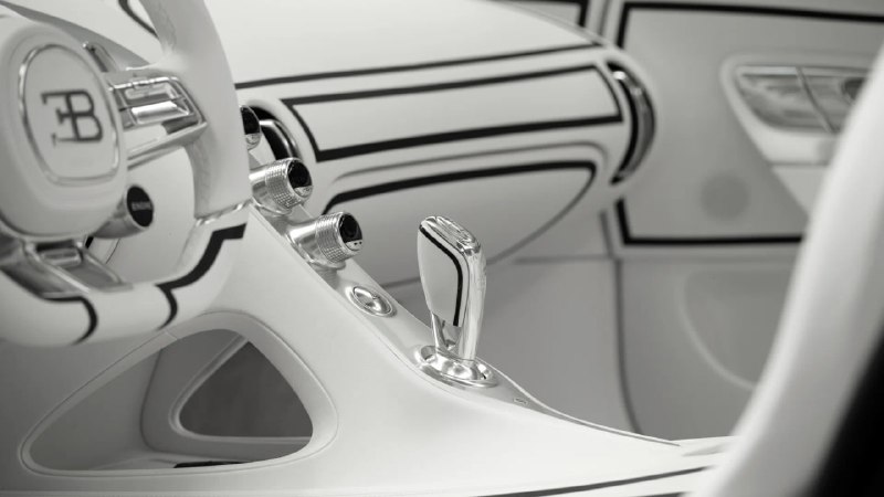 Bugatti W16 Mistral Blanc Eternel: гиперкар в стиле карандашного наброска и фарфора Bugatti W16 Mistral Blanc Eternel: гиперкар в стиле карандашного наброска и фарфора