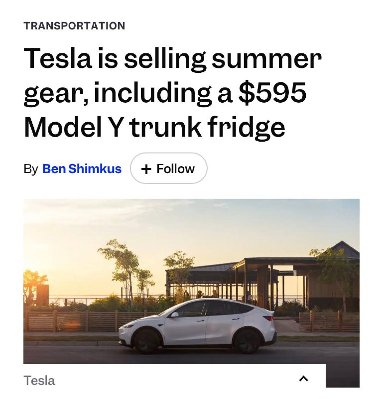 Tesla выпустила летнюю коллекцию аксессуаров для автомобилей