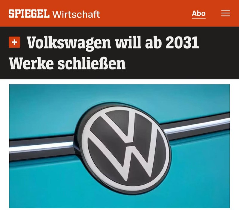 Volkswagen проведет крупнейшую реструктуризацию: закроет четыре завода в Германии и сократит 90 тысяч рабочих мест Volkswagen проведет крупнейшую реструктуризацию: закроет четыре завода в Германии и сократит 90 тысяч рабочих мест