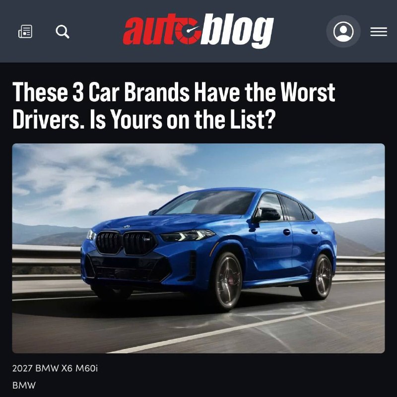 BMW лидируют в антирейтинге водителей по авариям и штрафам