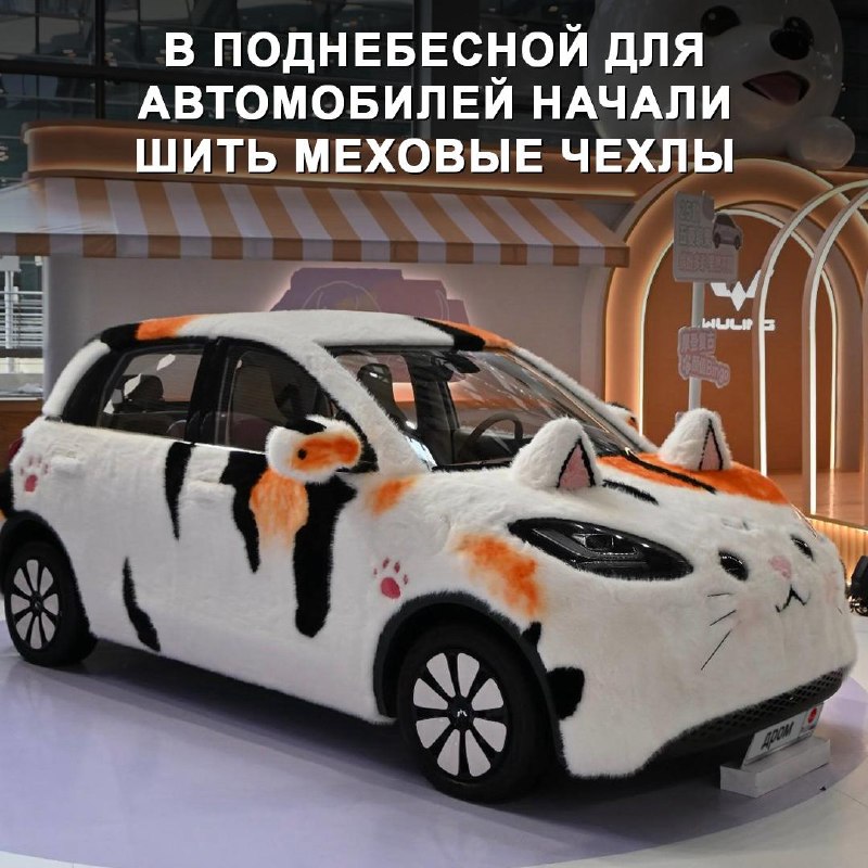 Пушистый тюнинг: китайские водители одевают автомобили в меховые чехлы Пушистый тюнинг: китайские водители одевают автомобили в меховые чехлы