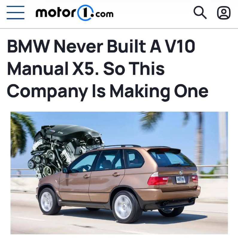 BMW показала безумный X5 E53 с мотором V10 от M5 BMW показала безумный X5 E53 с мотором V10 от M5