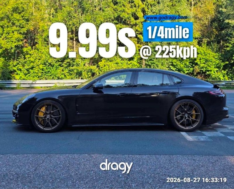 Porsche Panamera разогналась до 9,99 секунды на четверти мили Porsche Panamera разогналась до 9,99 секунды на четверти мили