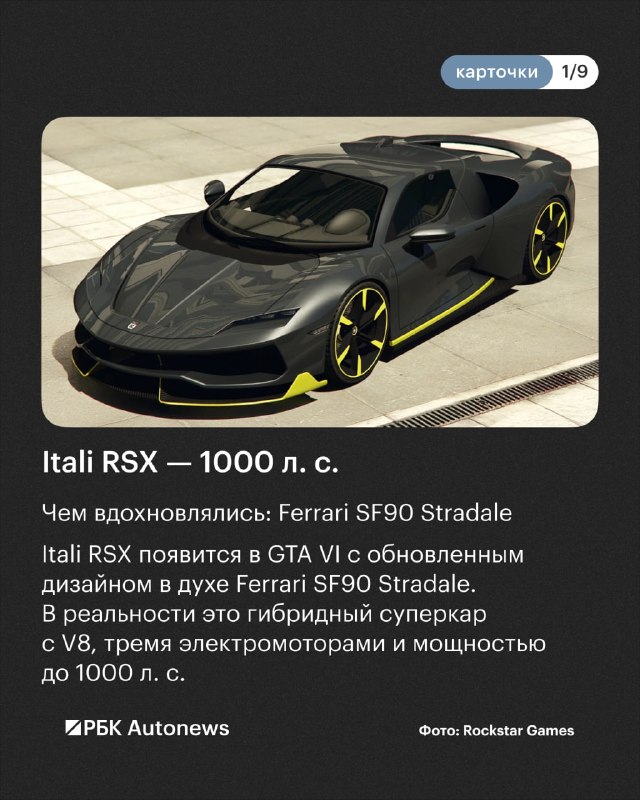 GTA VI: девять самых быстрых автомобилей в новой части GTA VI: девять самых быстрых автомобилей в новой части