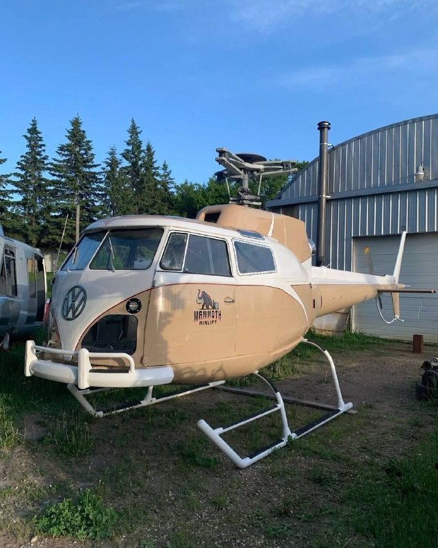Канадец построил Frankencopter 4 из Volkswagen T1 и вертолёта Airbus H125 Канадец построил Frankencopter 4 из Volkswagen T1 и вертолёта Airbus H125